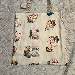 New Hand Crafted Reversible Bible Bag Tote Bag